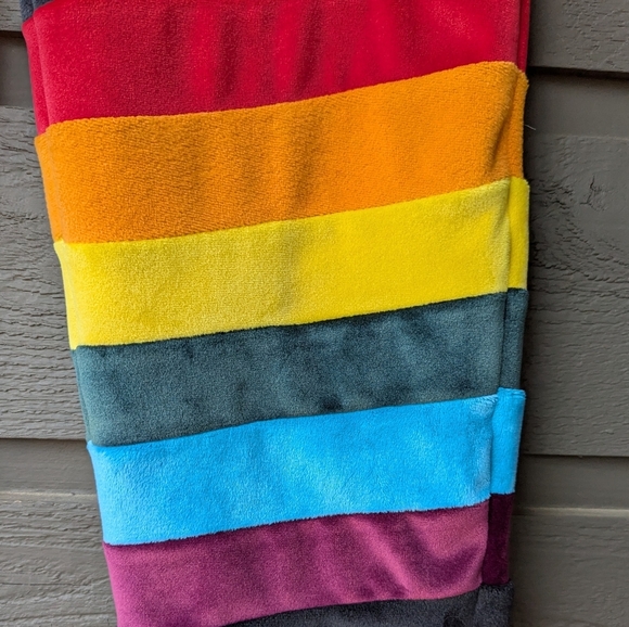 Grassroots Dark Side of the Moon Rainbow Velour Tracksuit Pants Joggers Small - Picture 3 of 10